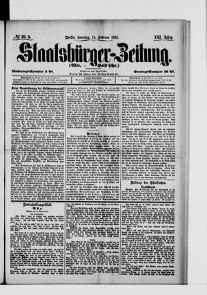 Staatsbürger-Zeitung on Feb 15, 1885