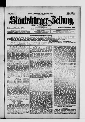 Staatsbürger-Zeitung on Feb 26, 1885