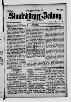 Staatsbürger-Zeitung vom 10.03.1885