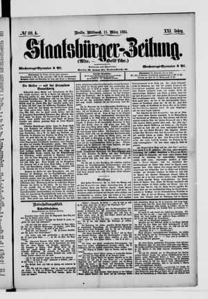 Staatsbürger-Zeitung vom 11.03.1885