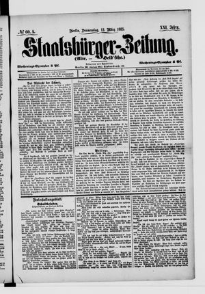 Staatsbürger-Zeitung on Mar 12, 1885