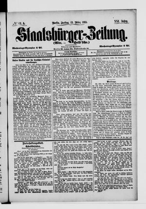 Staatsbürger-Zeitung on Mar 13, 1885