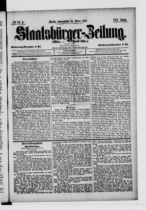Staatsbürger-Zeitung on Mar 14, 1885