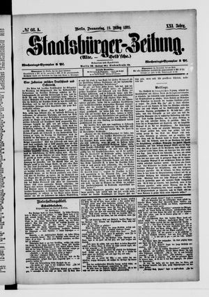 Staatsbürger-Zeitung vom 19.03.1885