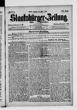 Staatsbürger-Zeitung on Mar 20, 1885