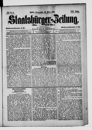 Staatsbürger-Zeitung on Mar 26, 1885