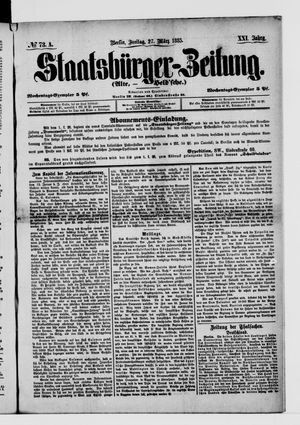 Staatsbürger-Zeitung on Mar 27, 1885