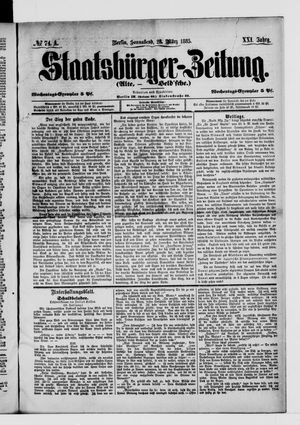 Staatsbürger-Zeitung vom 28.03.1885