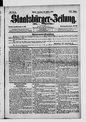 Staatsbürger-Zeitung vom 29.03.1885
