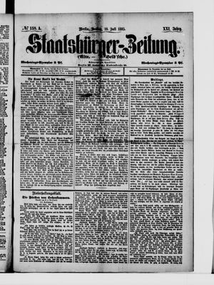 Staatsbürger-Zeitung on Jul 10, 1885