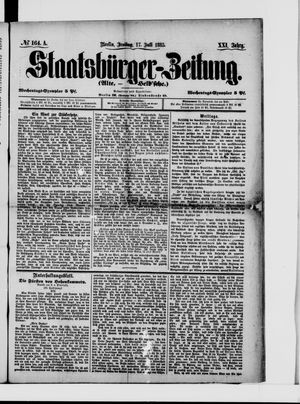 Staatsbürger-Zeitung on Jul 17, 1885
