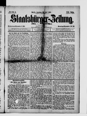 Staatsbürger-Zeitung vom 26.07.1885