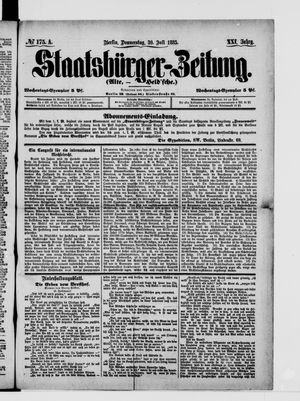 Staatsbürger-Zeitung on Jul 30, 1885