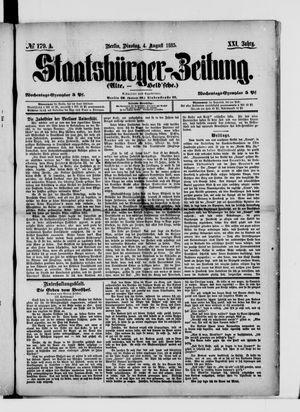 Staatsbürger-Zeitung on Aug 4, 1885