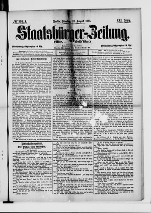 Staatsbürger-Zeitung vom 18.08.1885