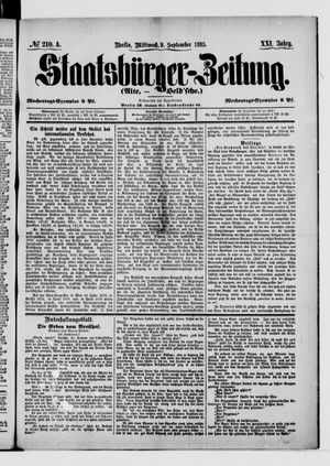 Staatsbürger-Zeitung vom 09.09.1885