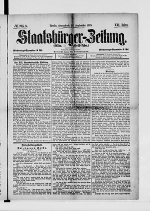 Staatsbürger-Zeitung vom 26.09.1885