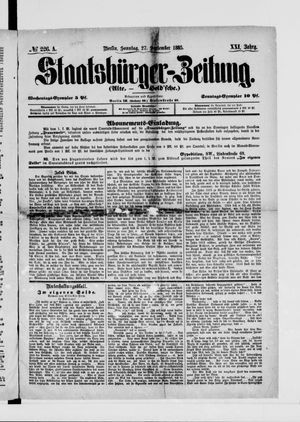 Staatsbürger-Zeitung vom 27.09.1885
