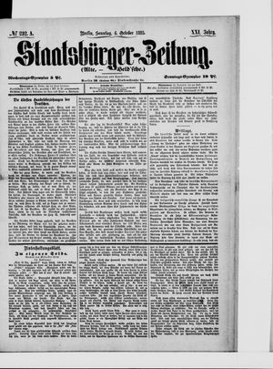 Staatsbürger-Zeitung on Oct 4, 1885