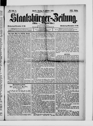Staatsbürger-Zeitung on Oct 9, 1885