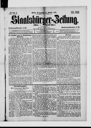 Staatsbürger-Zeitung vom 15.10.1885