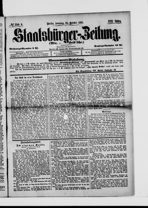 Staatsbürger-Zeitung vom 25.10.1885