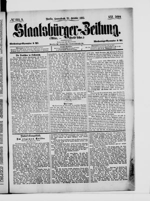 Staatsbürger-Zeitung vom 31.10.1885