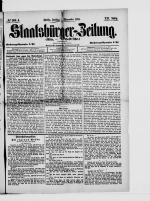 Staatsbürger-Zeitung vom 06.11.1885