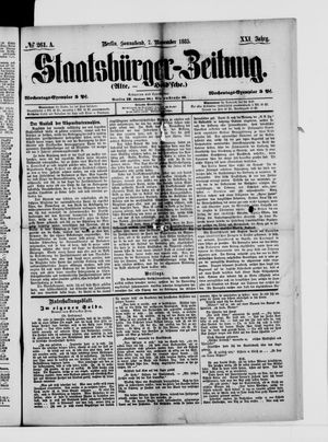 Staatsbürger-Zeitung on Nov 7, 1885
