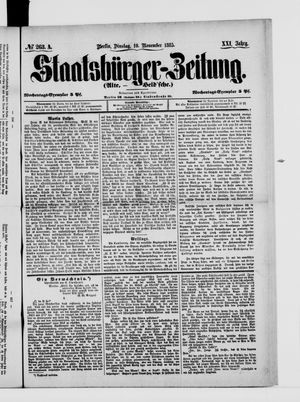 Staatsbürger-Zeitung vom 10.11.1885