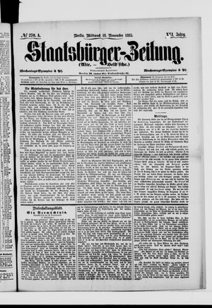 Staatsbürger-Zeitung vom 18.11.1885
