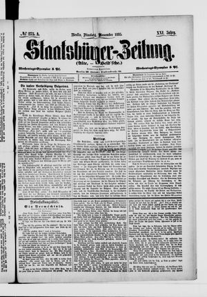 Staatsbürger-Zeitung vom 24.11.1885