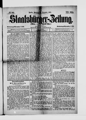 Staatsbürger-Zeitung vom 28.12.1885