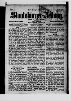 Staatsbürger-Zeitung vom 01.01.1886