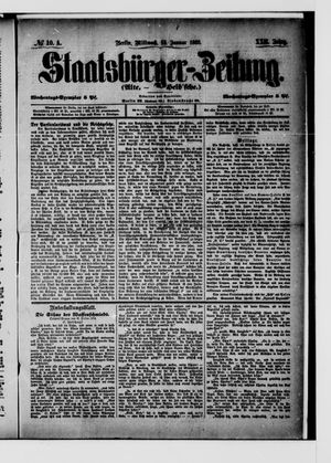 Staatsbürger-Zeitung on Jan 13, 1886
