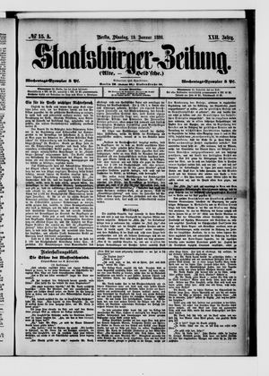 Staatsbürger-Zeitung on Jan 19, 1886