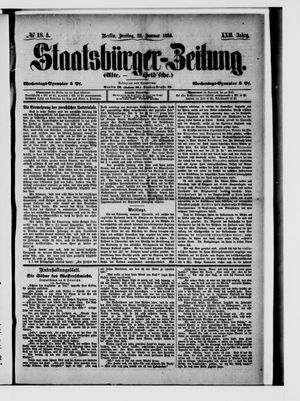 Staatsbürger-Zeitung vom 22.01.1886