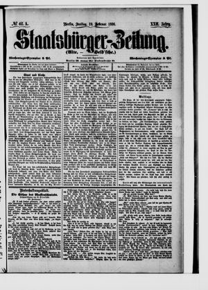 Staatsbürger-Zeitung on Feb 19, 1886