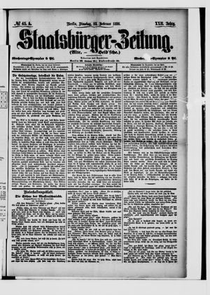 Staatsbürger-Zeitung on Feb 23, 1886