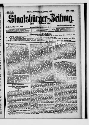 Staatsbürger-Zeitung vom 25.02.1886