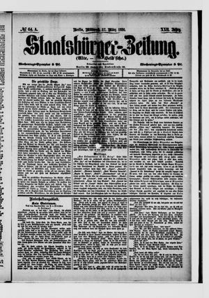 Staatsbürger-Zeitung on Mar 17, 1886