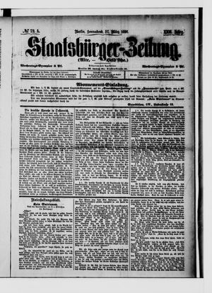 Staatsbürger-Zeitung on Mar 27, 1886