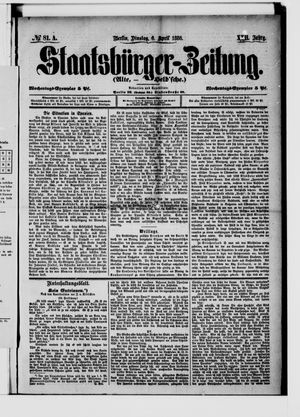 Staatsbürger-Zeitung vom 06.04.1886