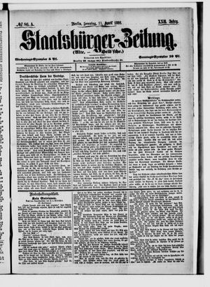 Staatsbürger-Zeitung vom 11.04.1886