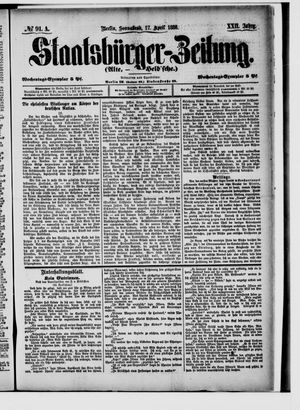 Staatsbürger-Zeitung vom 17.04.1886