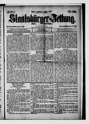 Staatsbürger-Zeitung on May 9, 1886