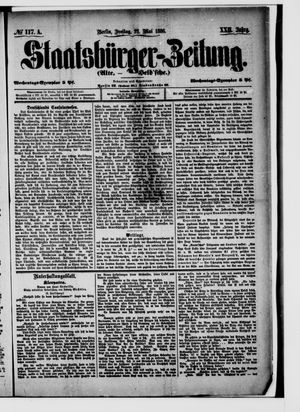 Staatsbürger-Zeitung on May 21, 1886