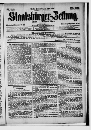 Staatsbürger-Zeitung vom 27.05.1886