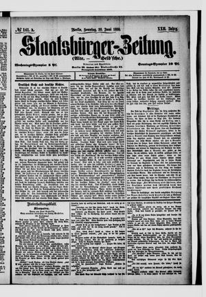 Staatsbürger-Zeitung vom 20.06.1886