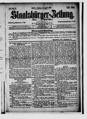 Staatsbürger-Zeitung on Jun 29, 1886